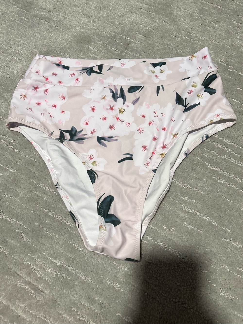 NWT Floral High Waisted Bikini Bottom Swimsuit